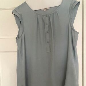 LOFT - light blue sleeveless blouse. Size L